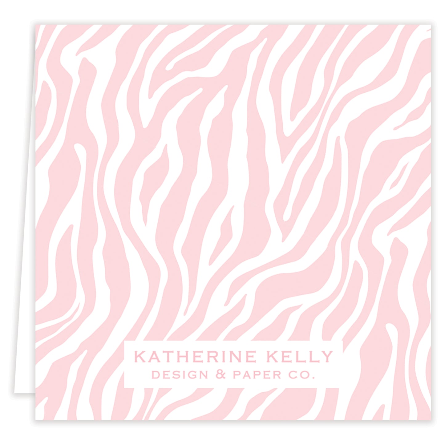 pink zebra folded note set with envelopes
