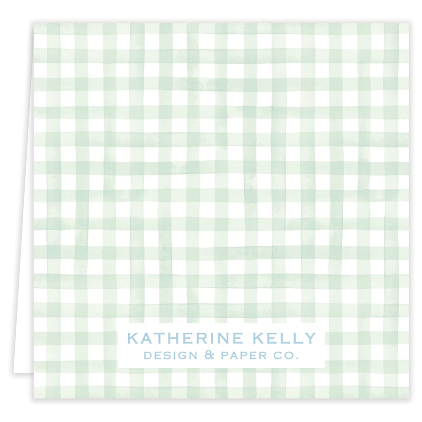 blue birthday cake folded note set with envelopes