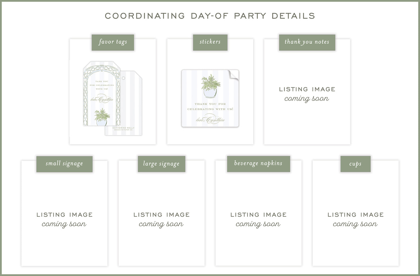 blue trellis party invitation