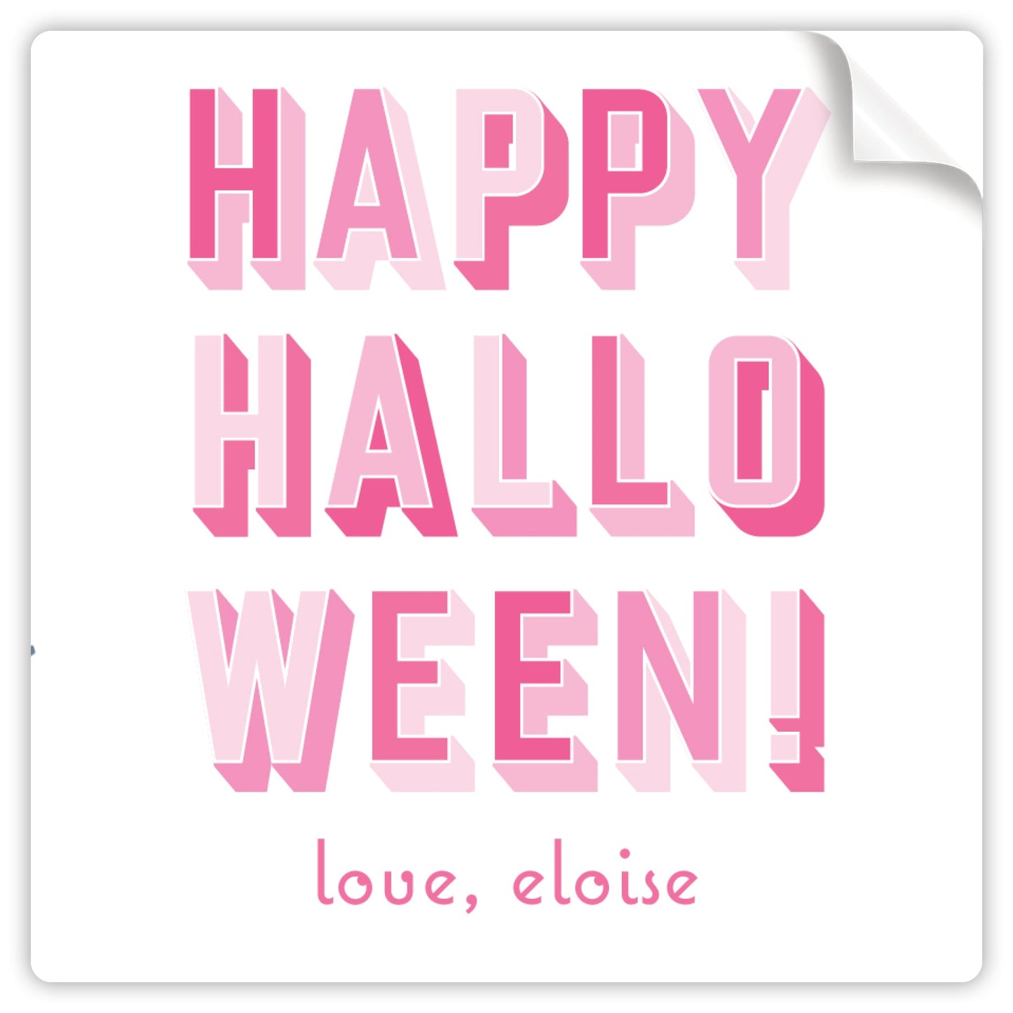 pink shaded halloween sticker