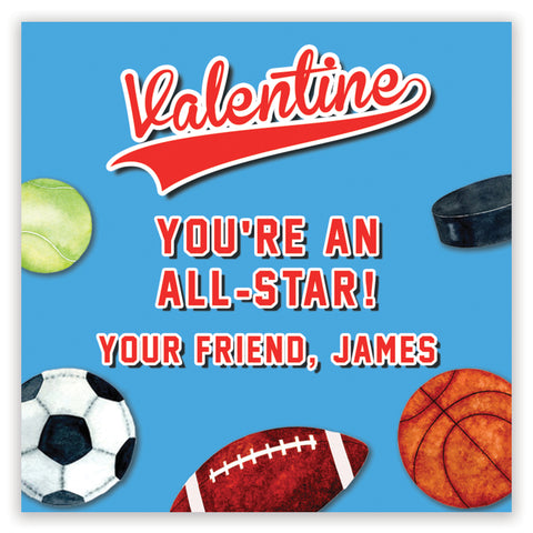 all-star sports valentine printable
