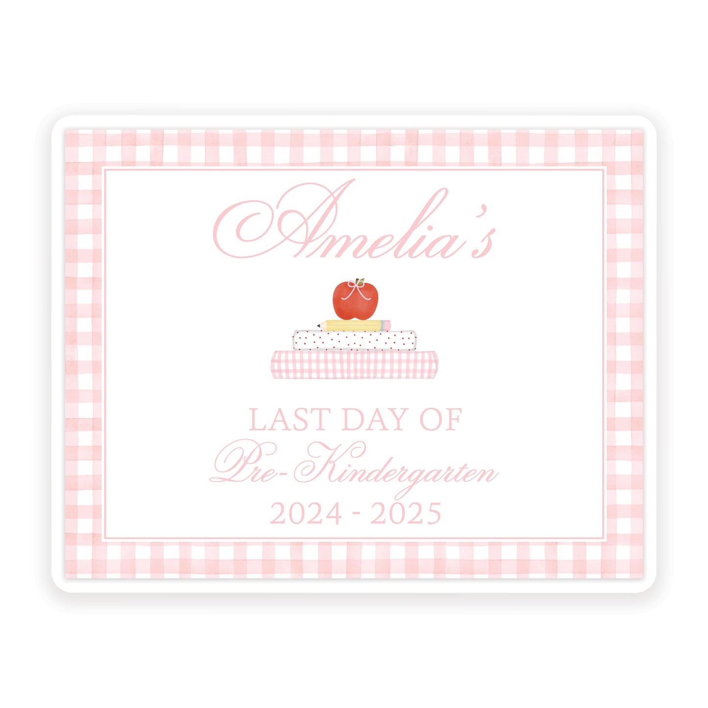 pink back to school sign - QUISK SHIP