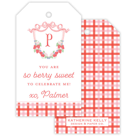 berry sweet party favor tag