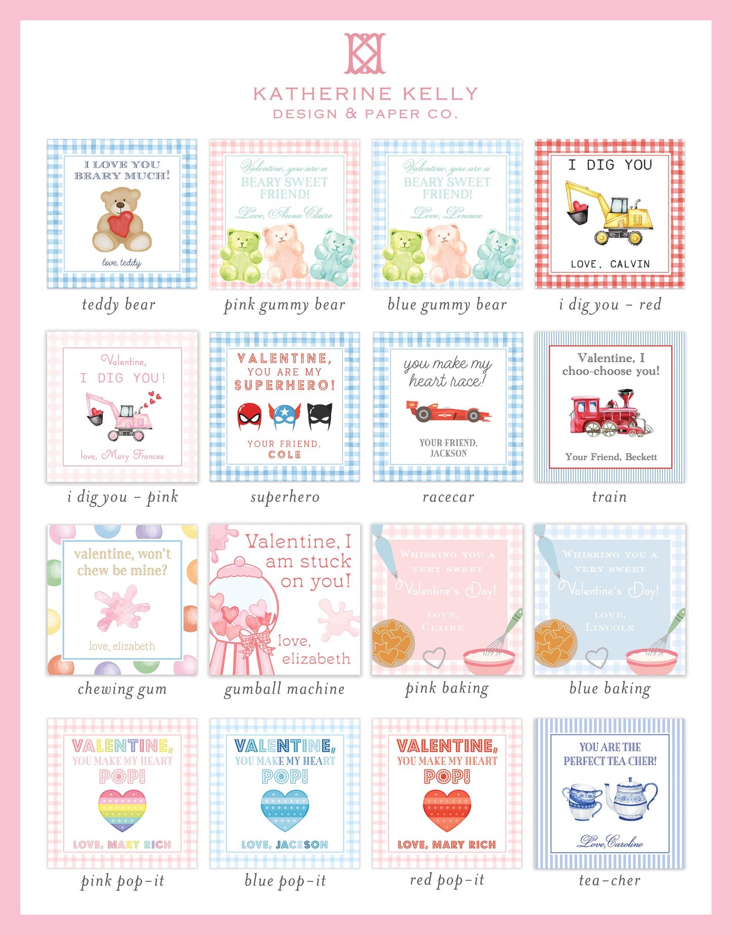 build your own valentine's day card bundle