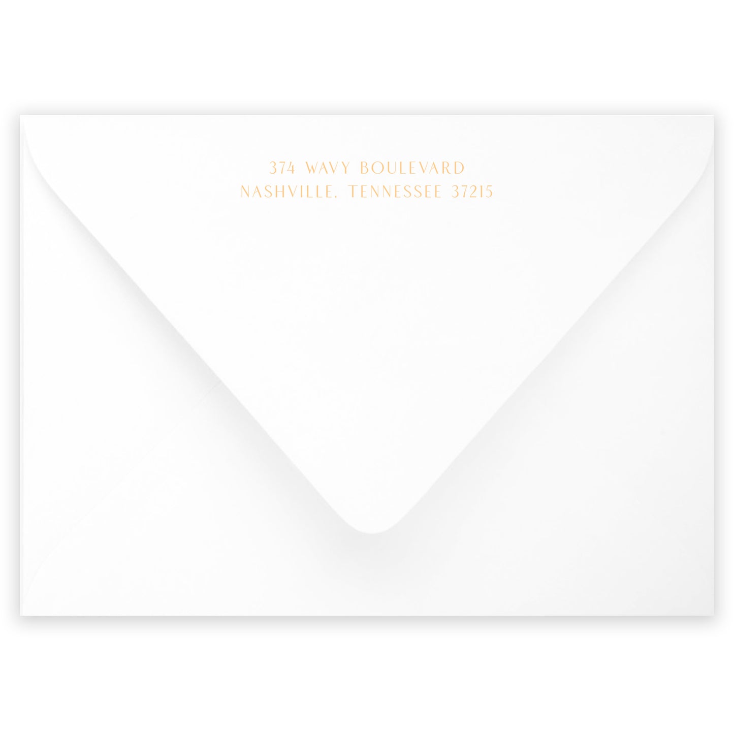 pink & orange wave monogram notecard