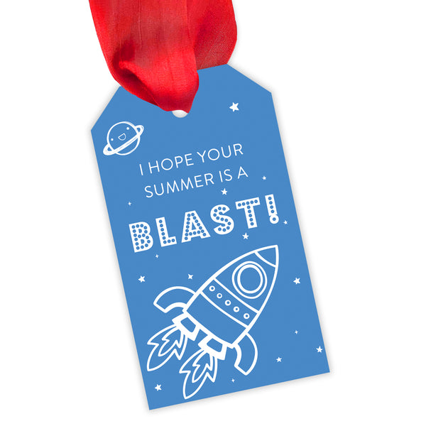 outer space gift tag