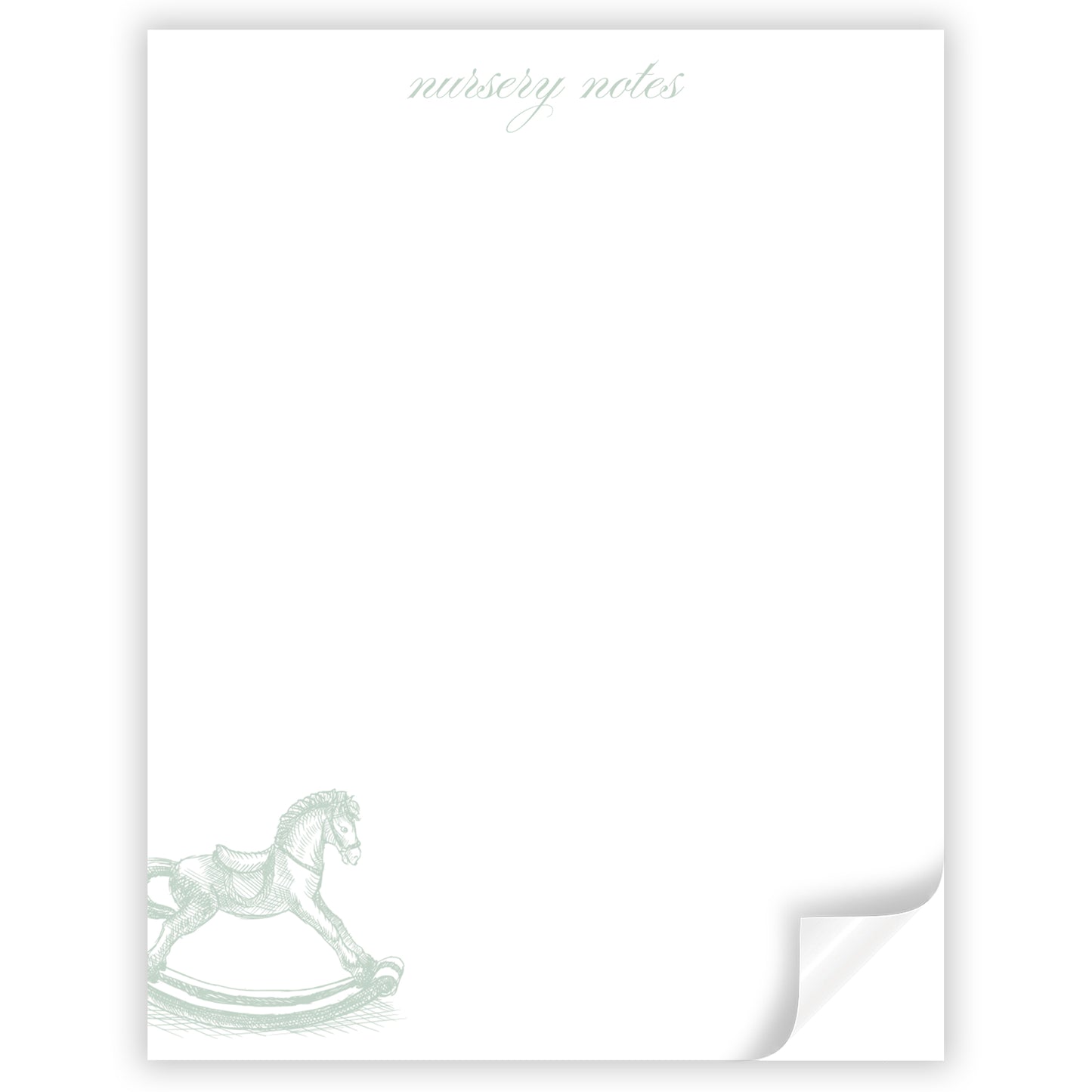 sage nursery notes notepad