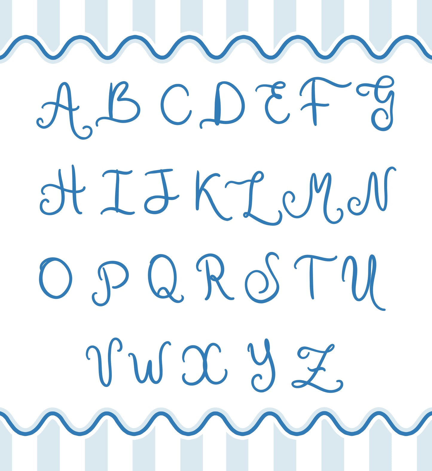 blue initial folded note set with envelopes