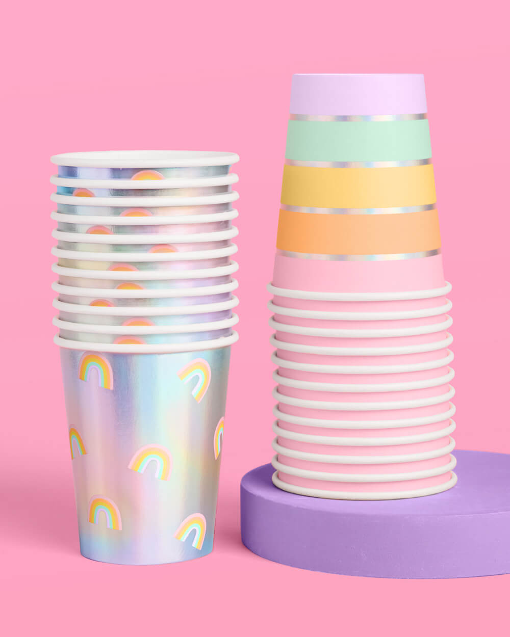 Rainbow Cups - 24 paper cups