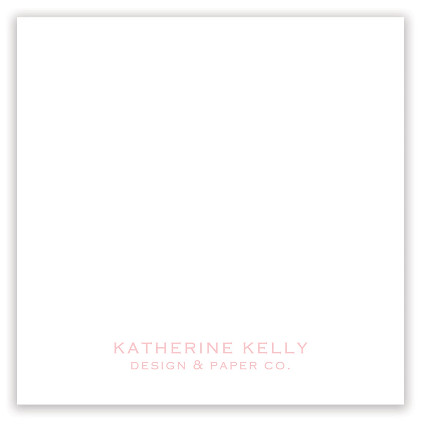 classic pink initial enclosure card