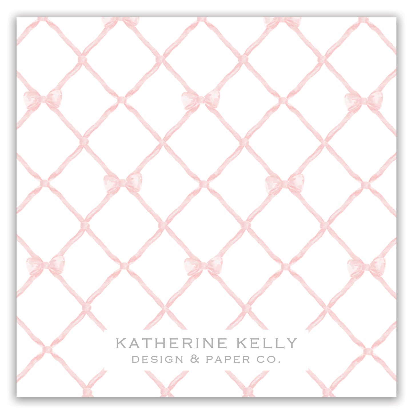 pink bow enclosure card