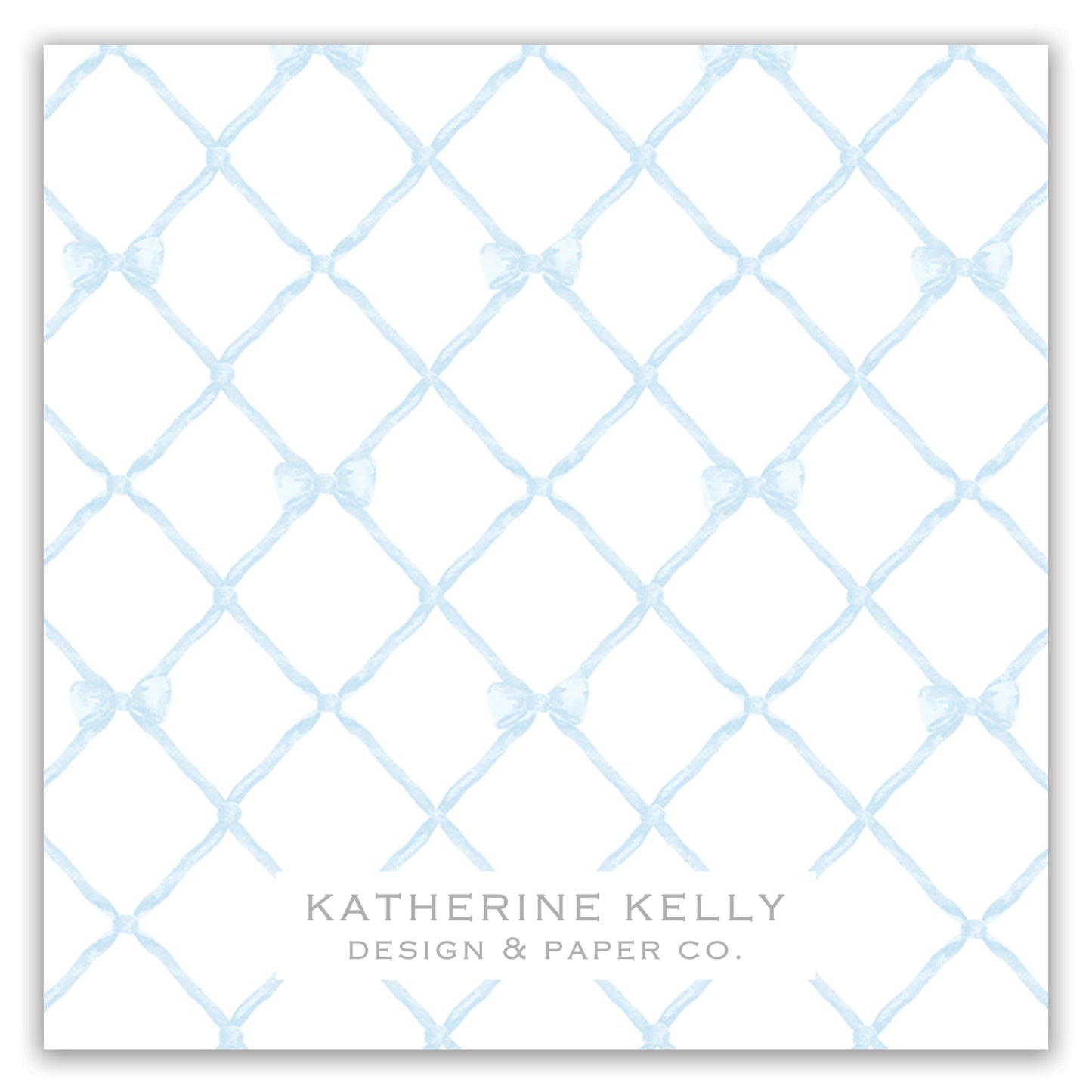 blue bow enclosure card