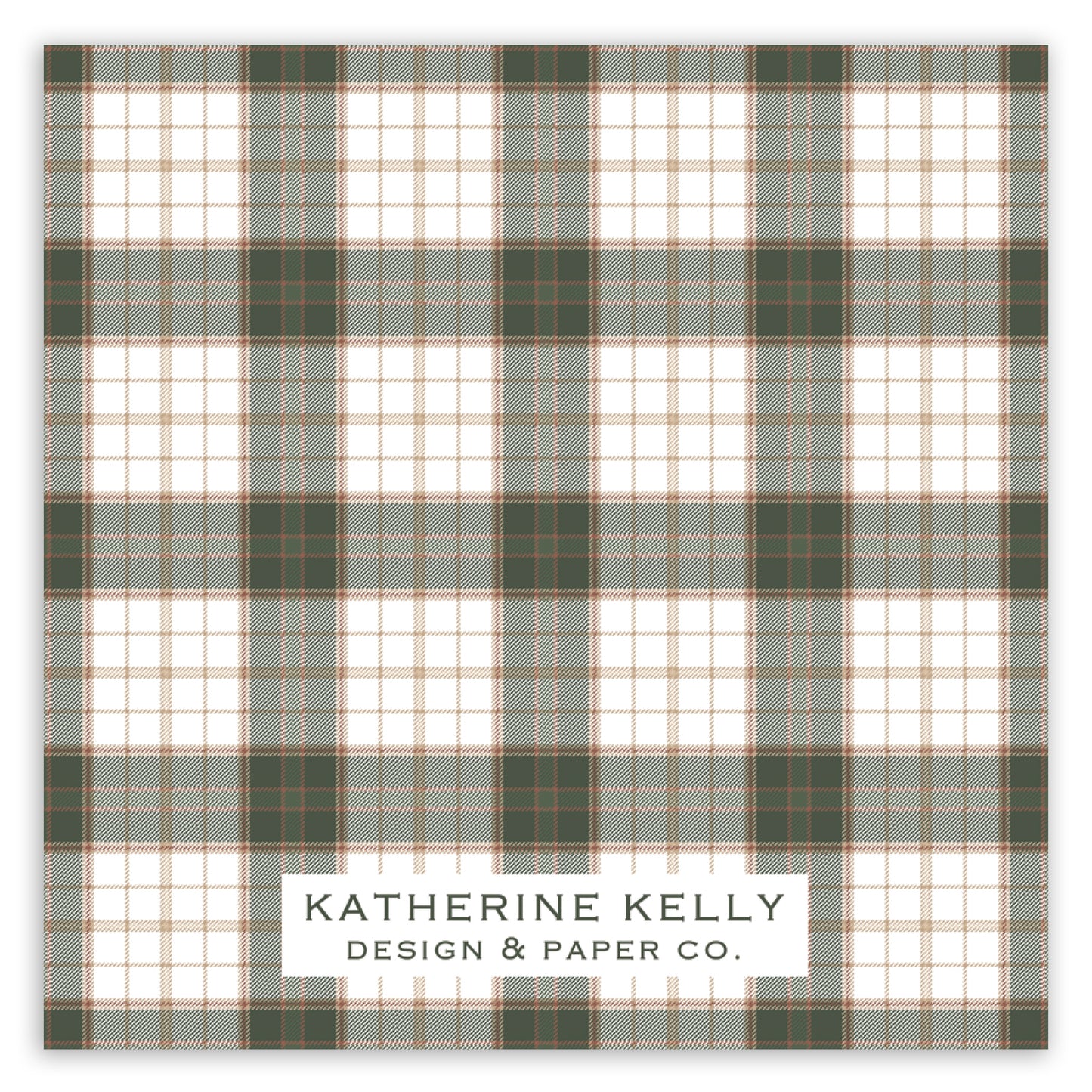 plaid fish enclosure card