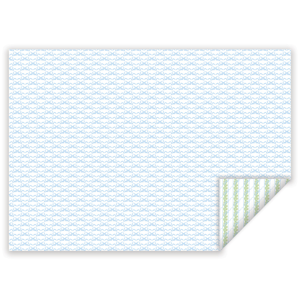 garland bows wrapping paper