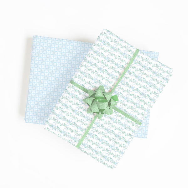 greenery bow wrapping paper