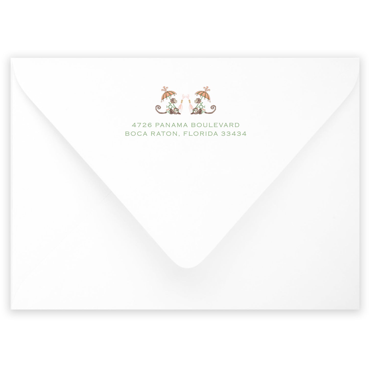 double champagne monkey notecard