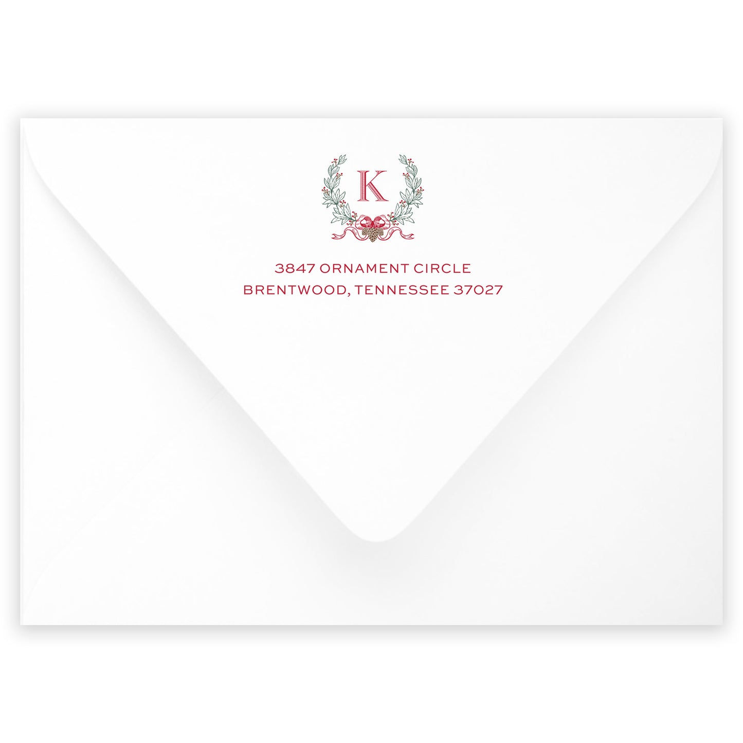 holiday hemstitch holiday card