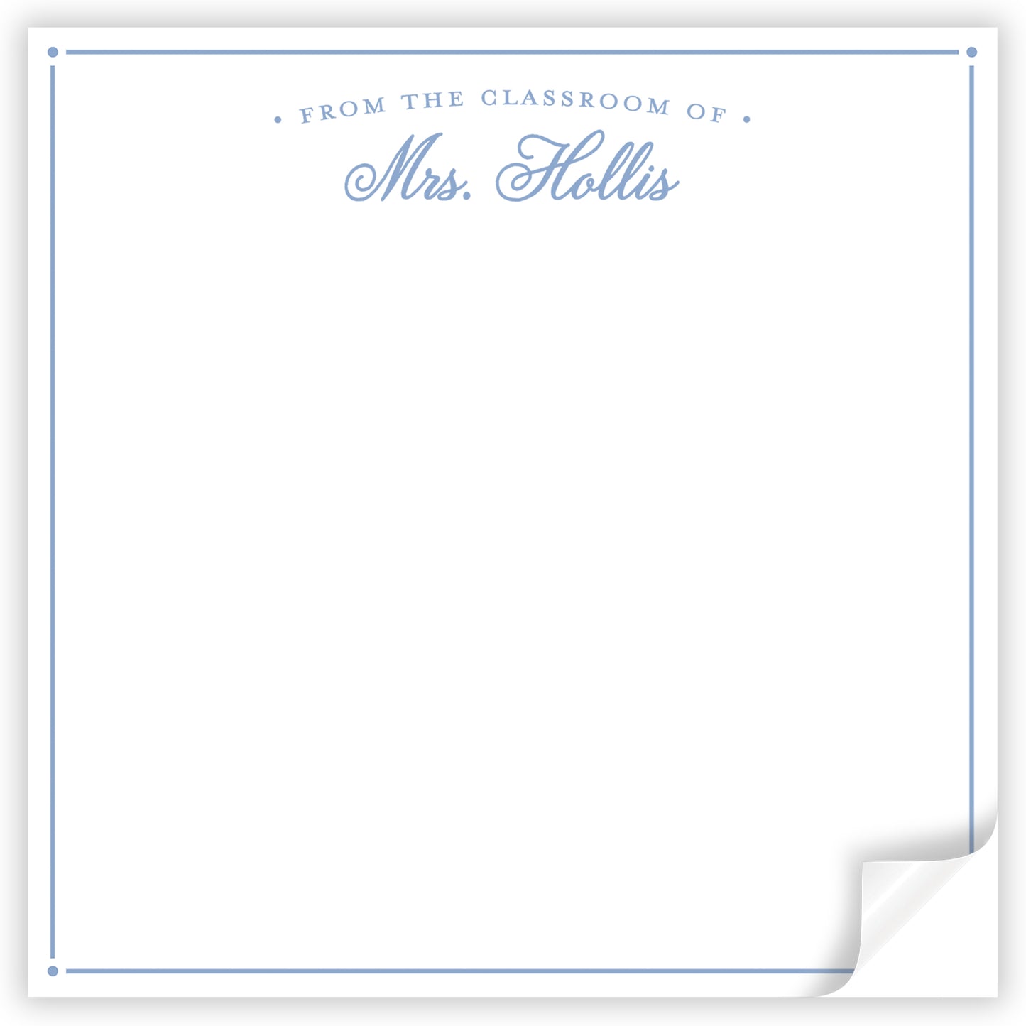 from the classroom of square notepad