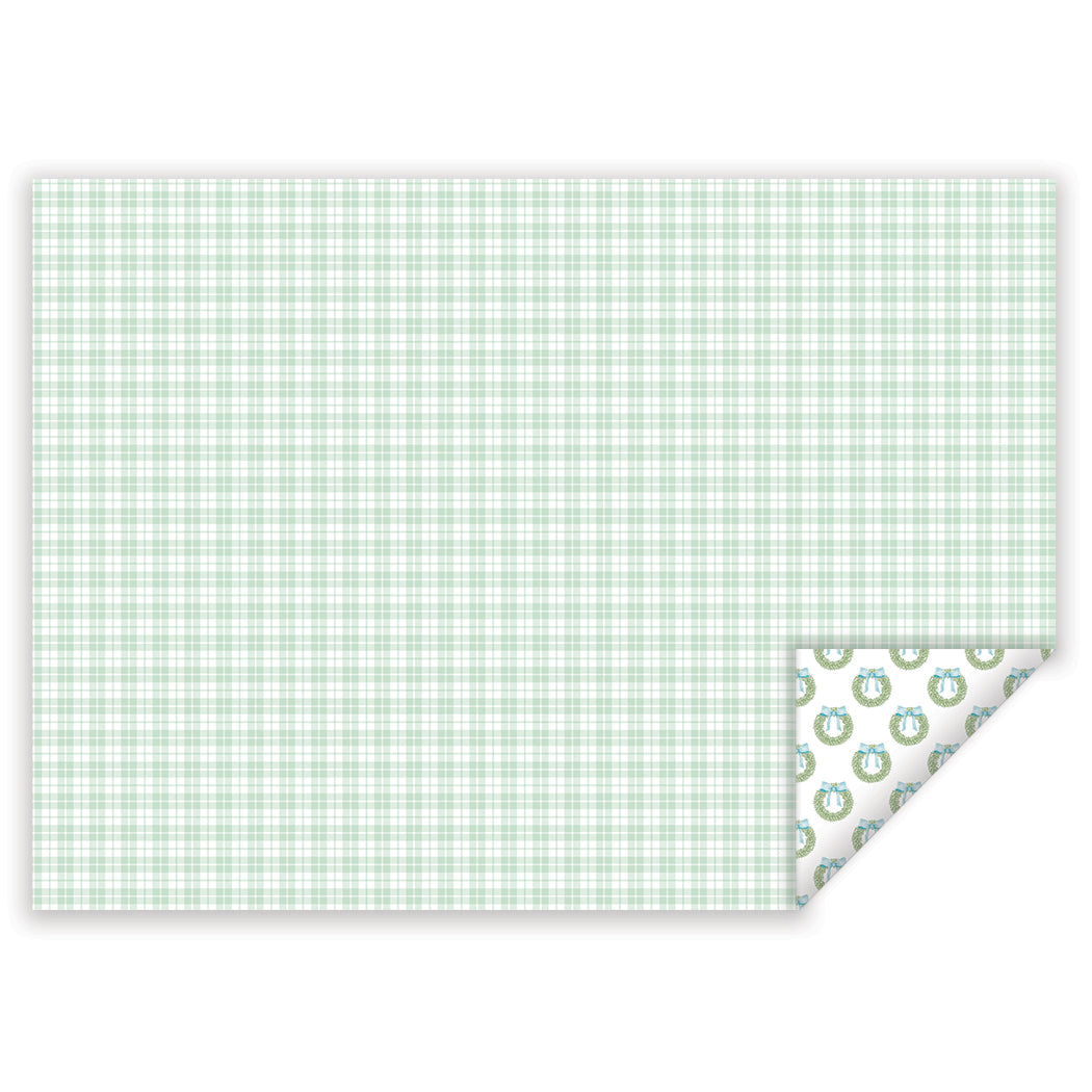 watercolor wreath wrapping paper