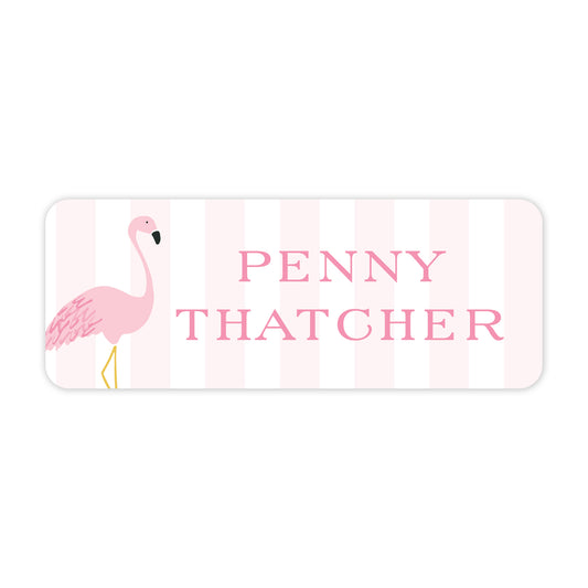 flamingo vinyl school labels