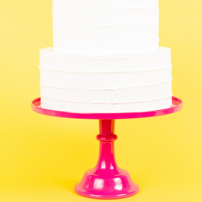 Bright Hot Pink Melamine Pedestal Cake Stand