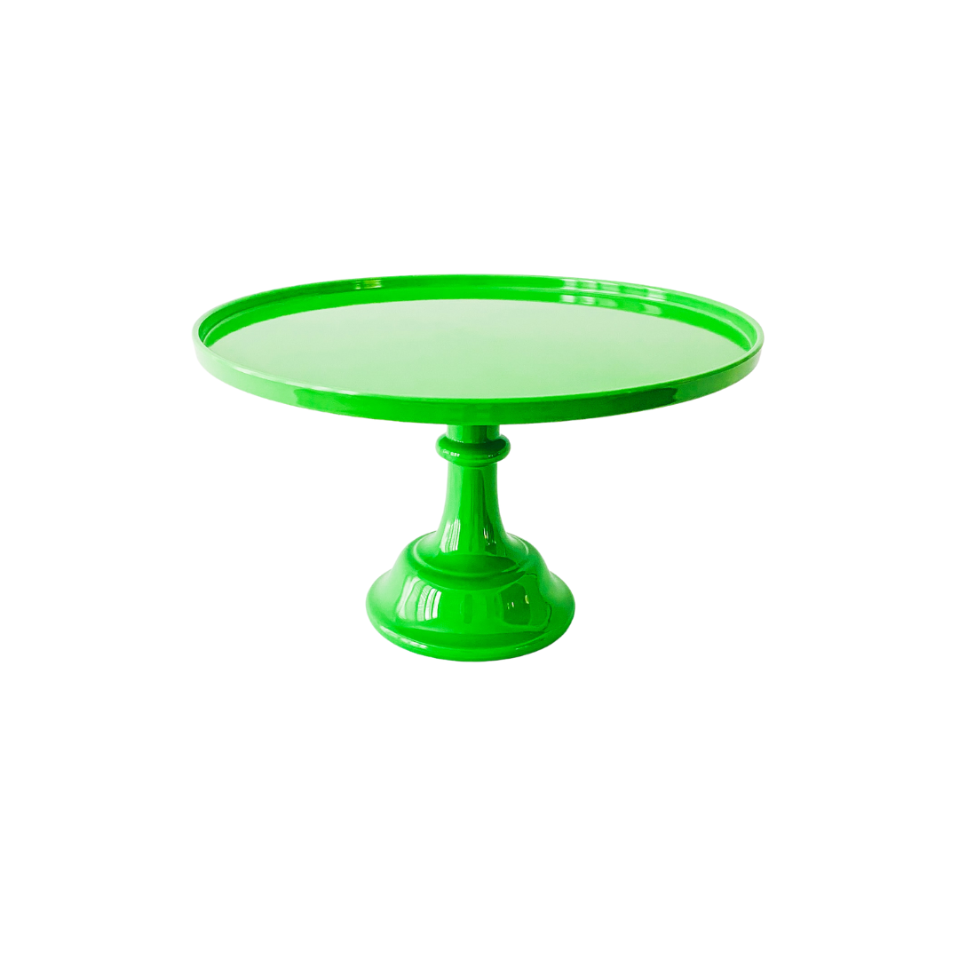 Bright Kelly Green Melamine Pedestal Cake Stand | Cupcake & Dessert Display