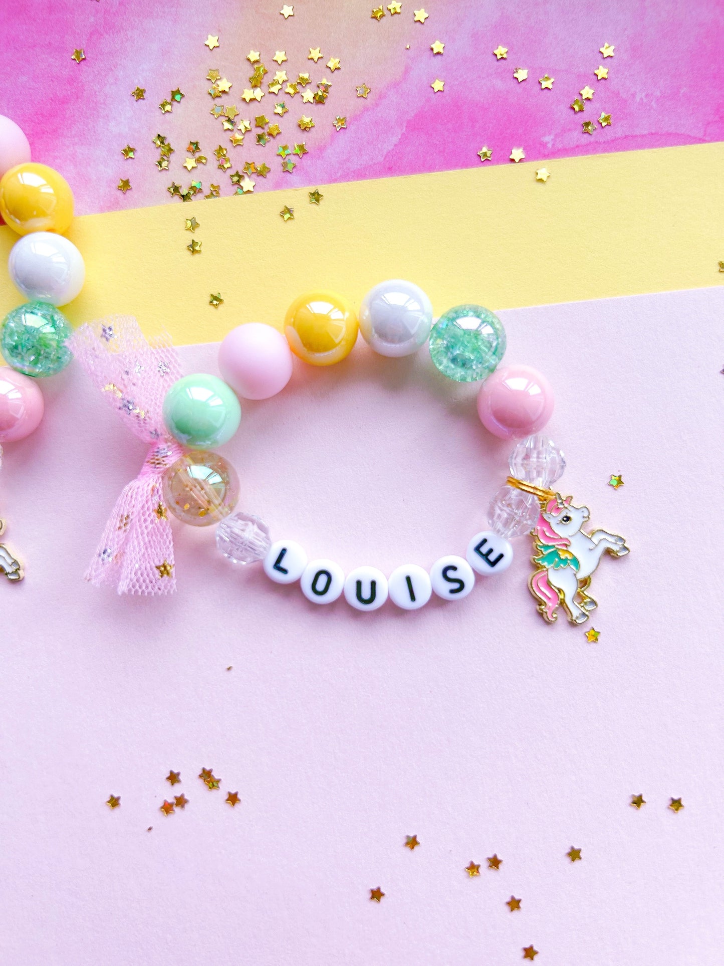 Enchanted Unicorn Charm Bracelet- Customizable