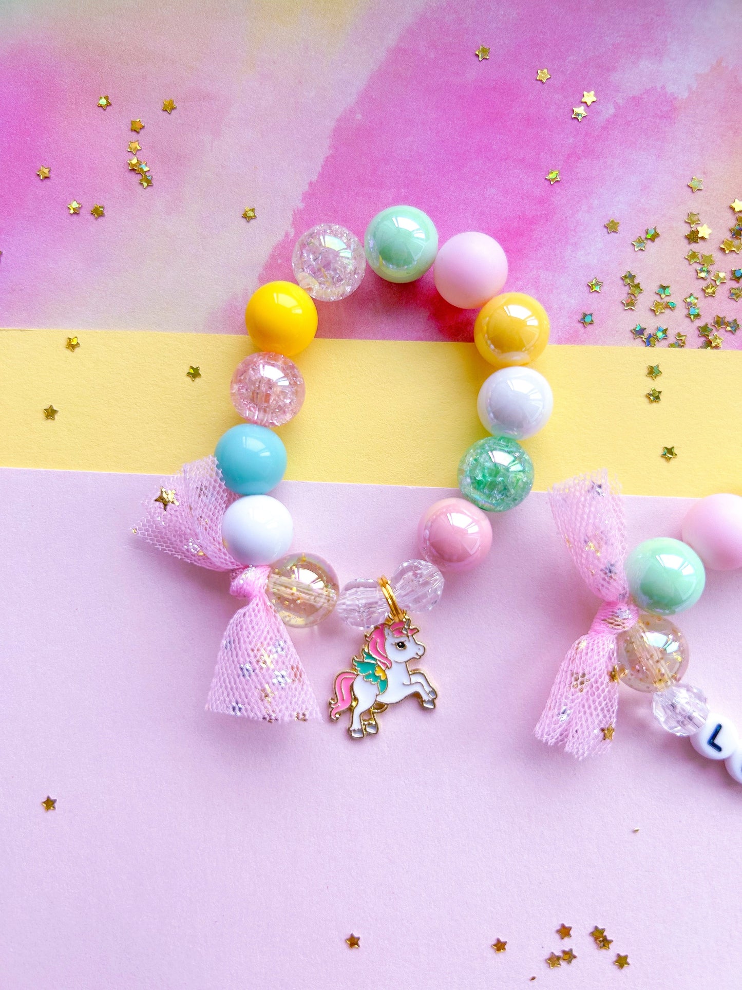 Enchanted Unicorn Charm Bracelet- Customizable