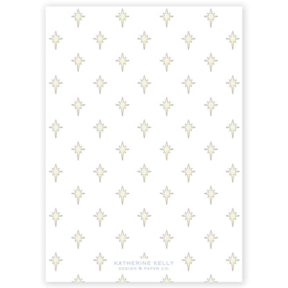 blue nativity holiday card