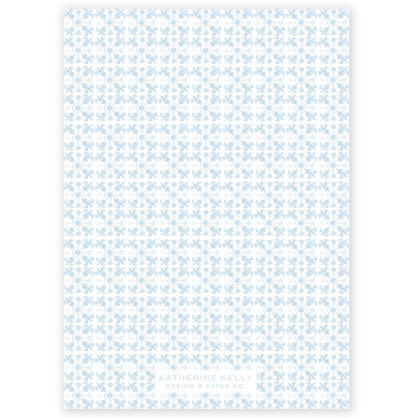 cerulean blue tuscan tile holiday card