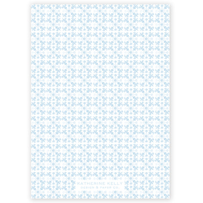 cerulean blue tuscan tile holiday card