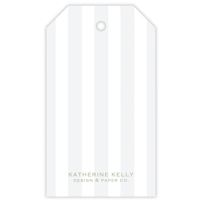 blue trellis party favor tag