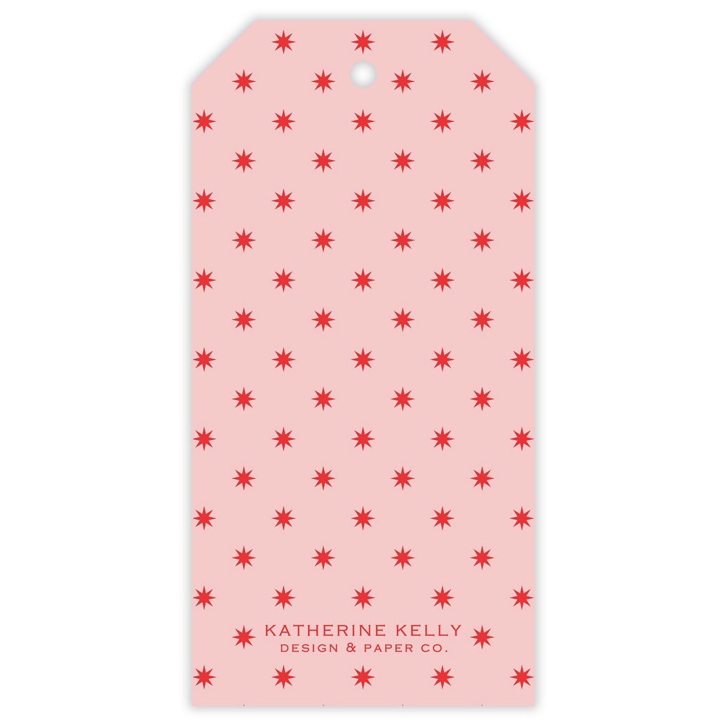 red squiggle personalized gift tag