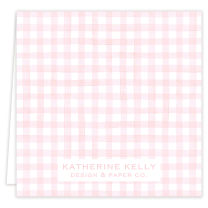 pink birthday cake folded note set with envelopes