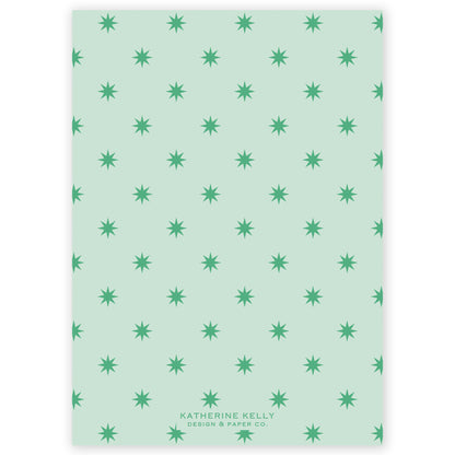 green squiggle holiday card