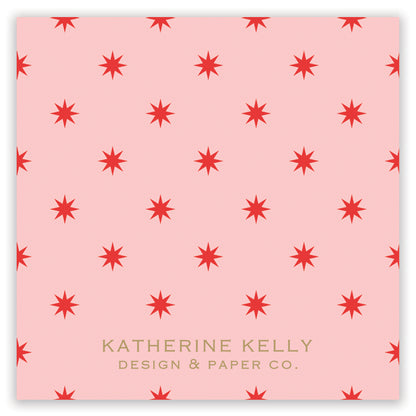 red + gold squiggle enclosure card