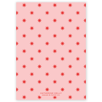 red squiggle holiday card