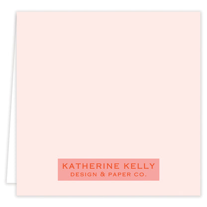 pink coquette cake folded note set with envelopes