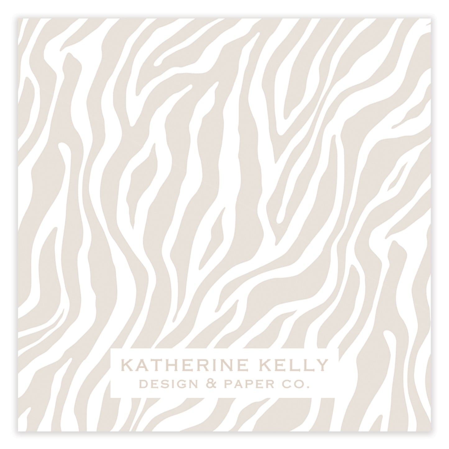 taupe zebra enclosure card