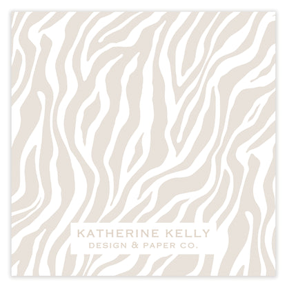 taupe zebra enclosure card