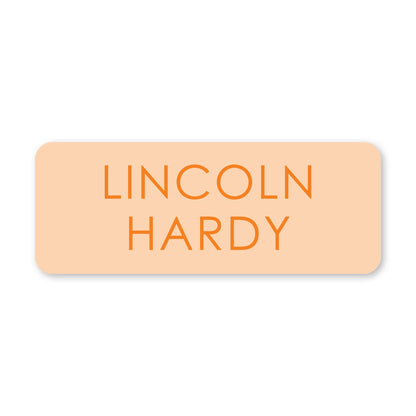 tone on tone vinyl school labels - orange