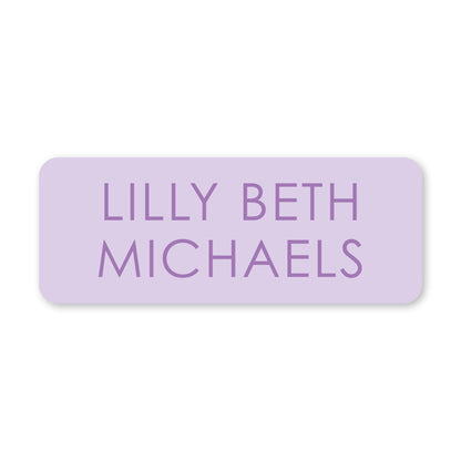 tone on tone vinyl school labels - purple