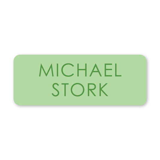 tone on tone vinyl school labels - green