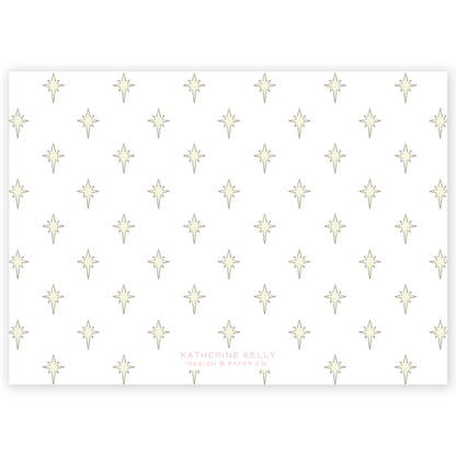 pink landscape nativity holiday card