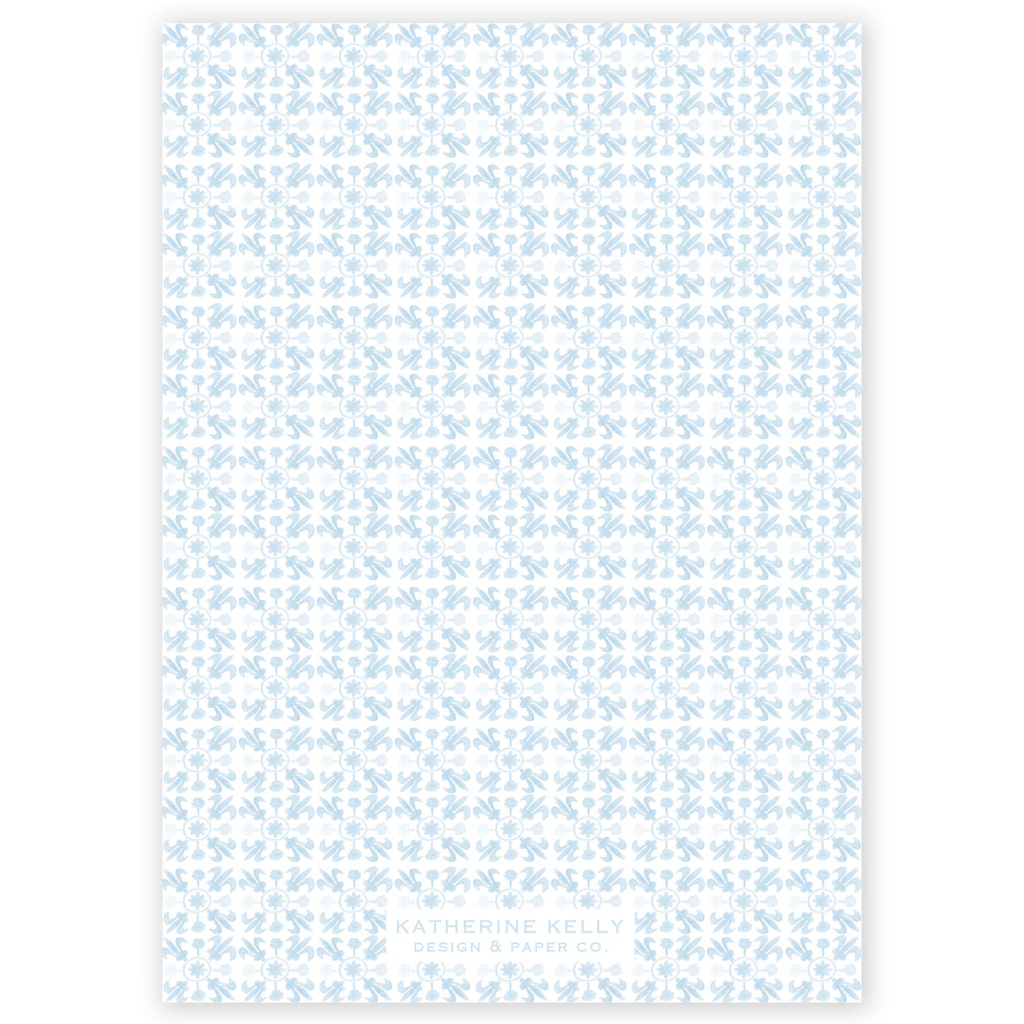 blue tuscan tile holiday card