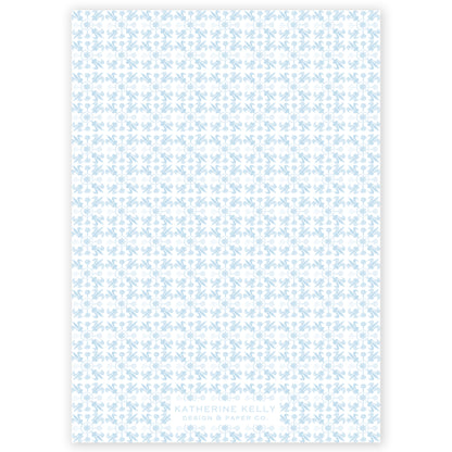 blue tuscan tile holiday card