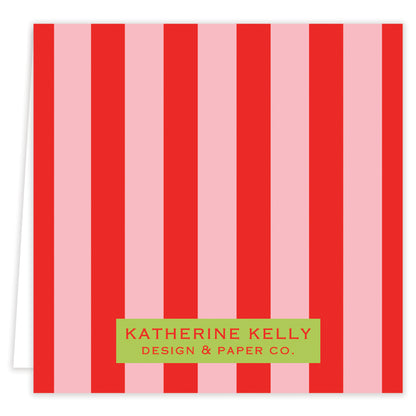 pink doodly-doo folded note set with envelopes