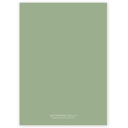 sage round monogram invitation