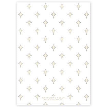 gold nativity holiday card