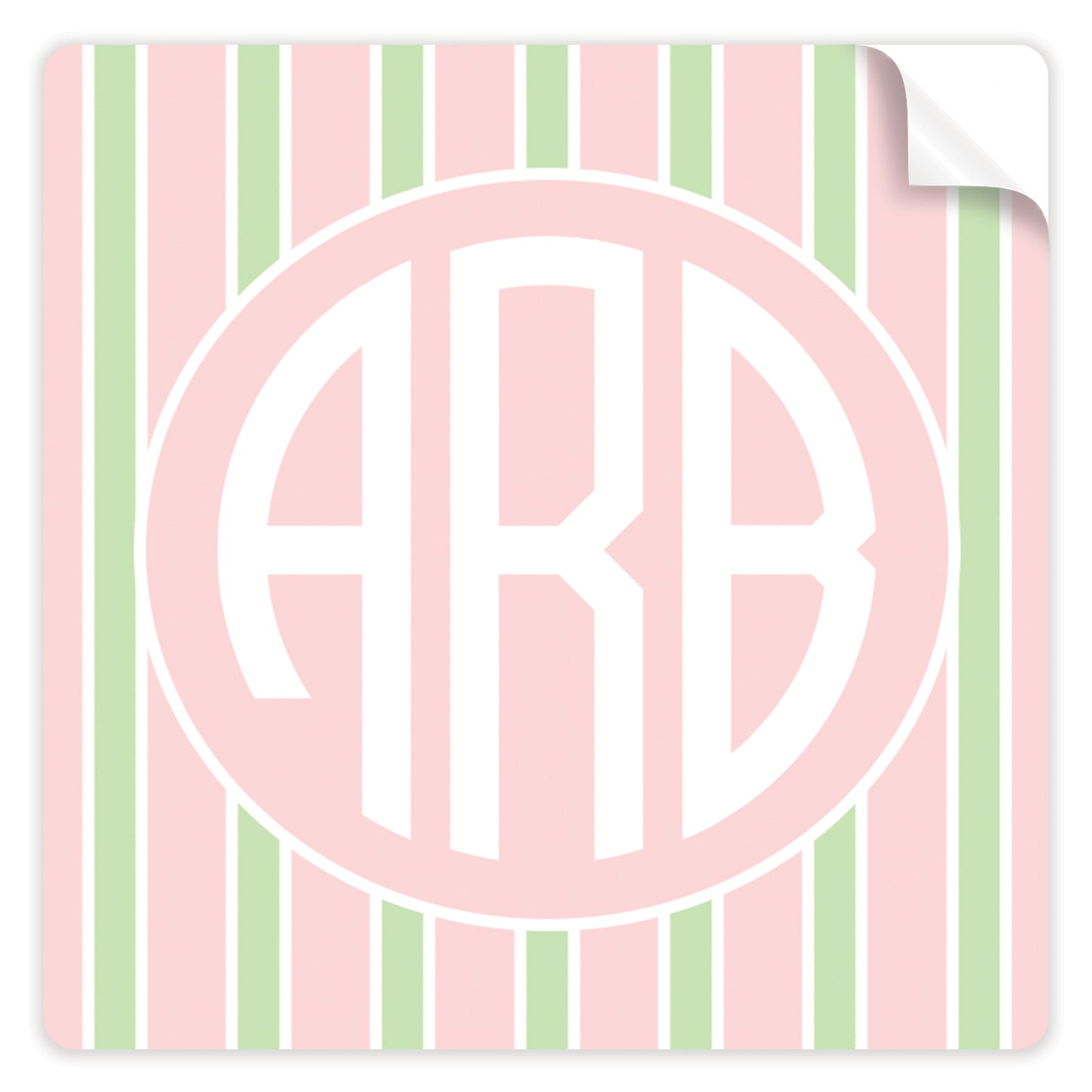 cabana monogram stickers